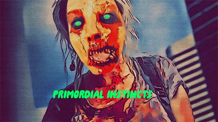 female zombie with glowing green eyes made by spooky boo at spooky boo's scary story time