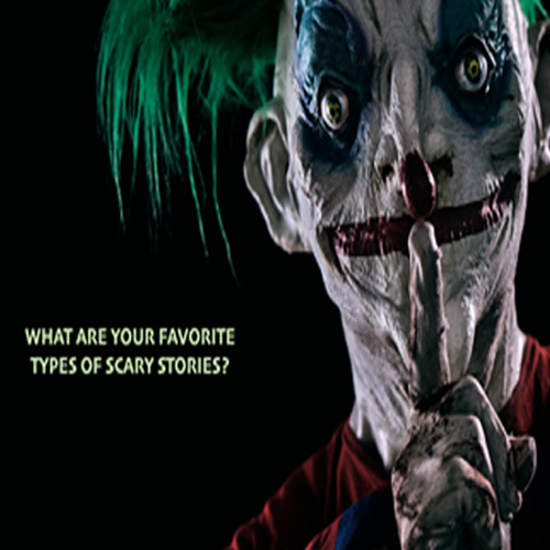 scary clown asking a spooky question for spooky boo